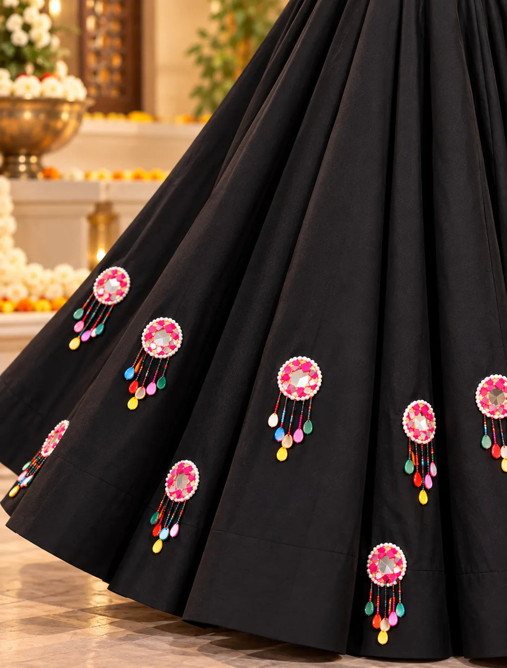 Zariya Mirror Drop Flared Skirt