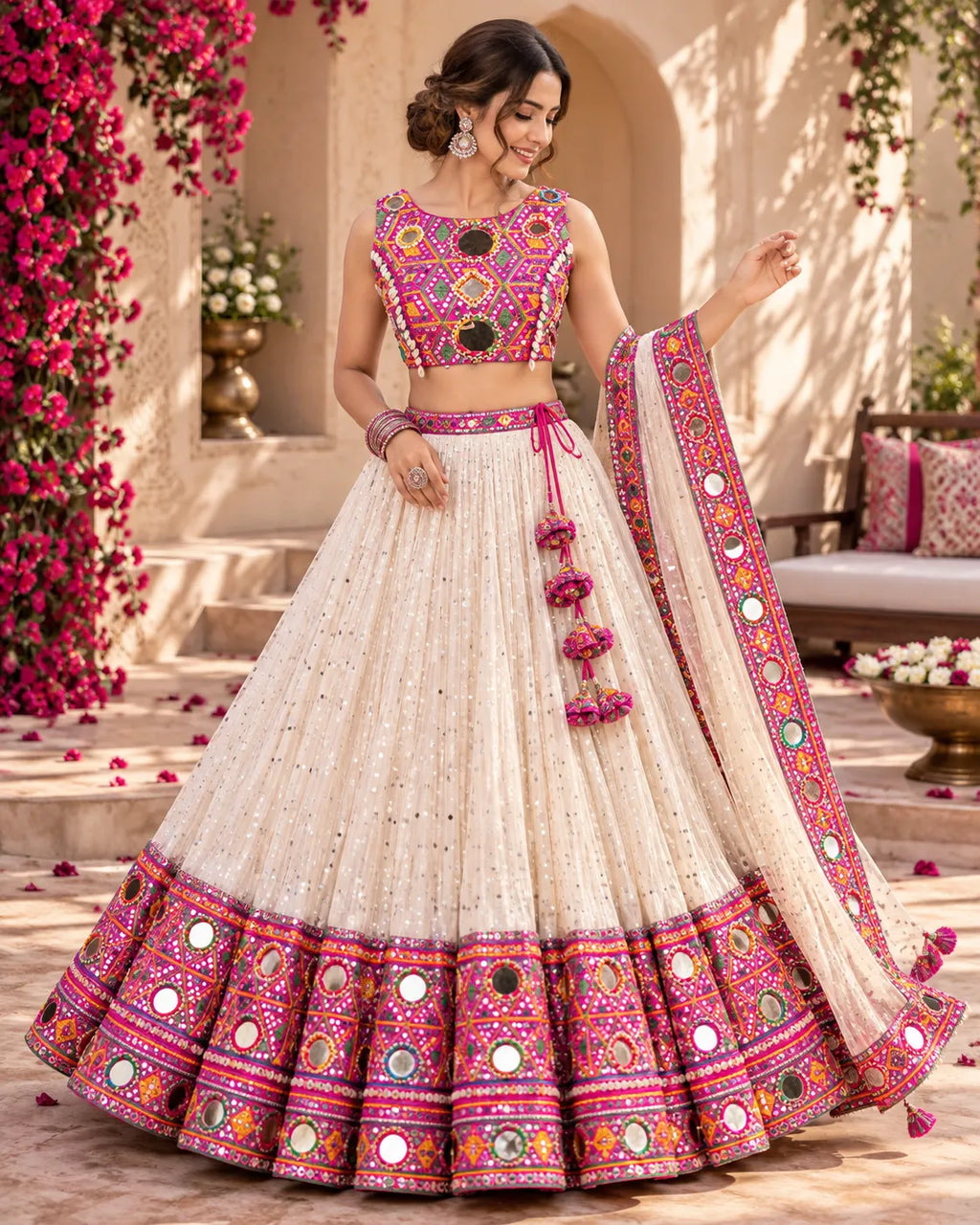 Zariya Mirrorwork Dandiya Blouse