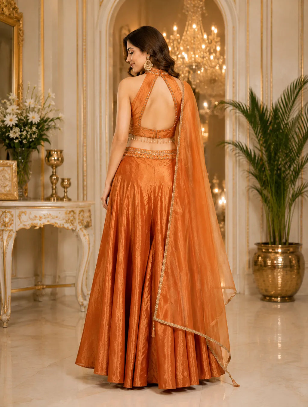 Zehra Embellished Indo Western Sharara Set